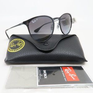 Ray-Ban RB3539 002/T3 ERIKA Black/Grey Gradient Polarized Unisex New Sunglasses